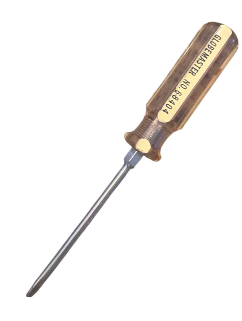 Vintage Globemaster No. 68404 Plastic Handle Flathead Screwdriver Forged